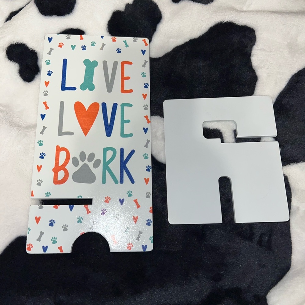 Colorful Dog-Themed Phone Stand